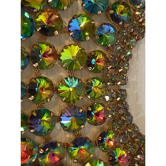 Rainbow/Mermaid Vintage Choker Necklace With Earrings - Picture 6 of 12